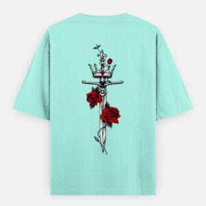 Royal Dagger Oversized T-Shirt – Premium 240 GSM Cotton Streetwear