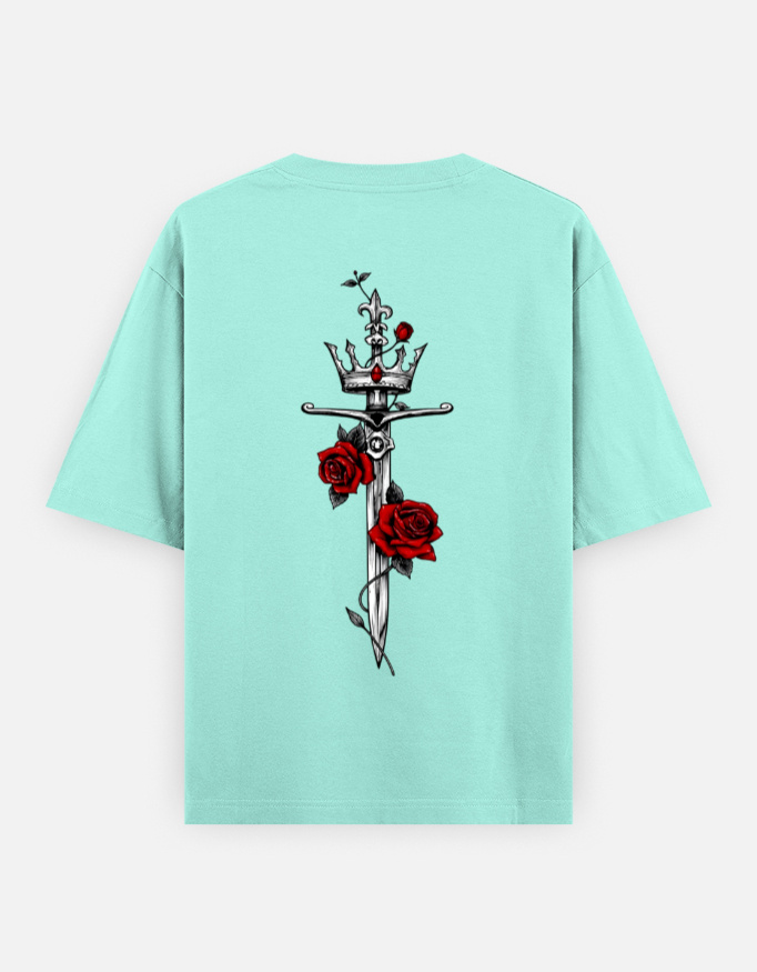 Royal Dagger Oversized T-Shirt – Premium 240 GSM Cotton Streetwear