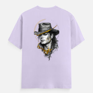 MJ Gold Hat Portrait Graphic T-Shirt – Iconic Music Legend Inspired Artistic Sketch Unisex Cotton Crew Neck Tee