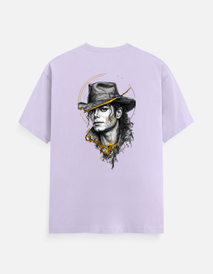 MJ Gold Hat Portrait Graphic T-Shirt – Iconic Music Legend Inspired Artistic Sketch Unisex Cotton Crew Neck Tee
