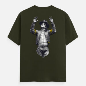 MJ Raised Hands Performance Graphic T-Shirt – Iconic Music Legend Inspired Concert Pose Unisex Cotton Crew Neck Tee