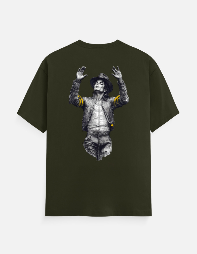 MJ Raised Hands Performance Graphic T-Shirt – Iconic Music Legend Inspired Concert Pose Unisex Cotton Crew Neck Tee
