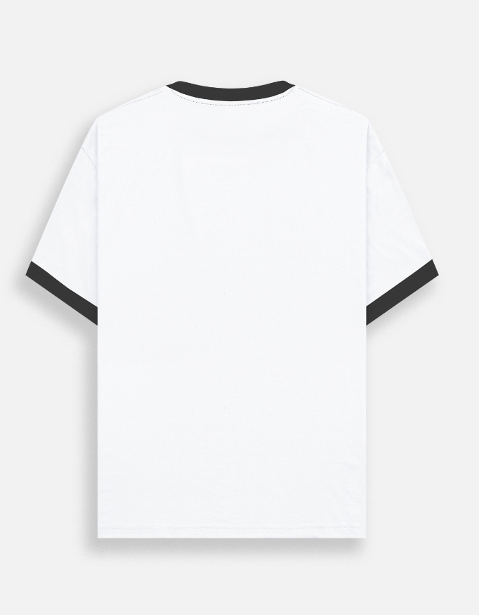 Melting Duality Face Unisex Ringer T-Shirt – Surreal Abstract Face Art Graphic Tee
