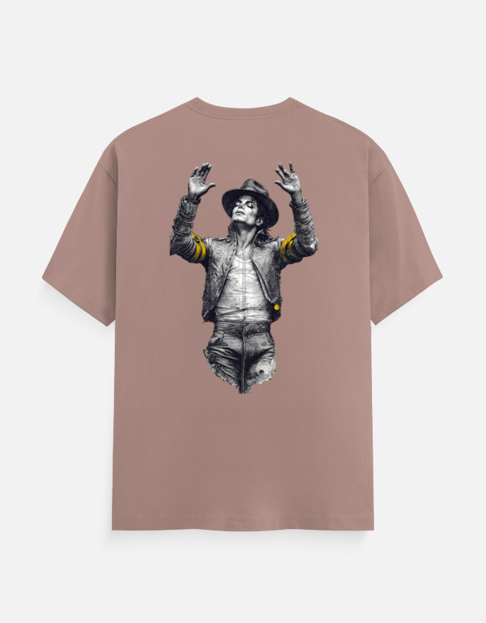 MJ Raised Hands Performance Graphic T-Shirt – Iconic Music Legend Inspired Concert Pose Unisex Cotton Crew Neck Tee - Image 2